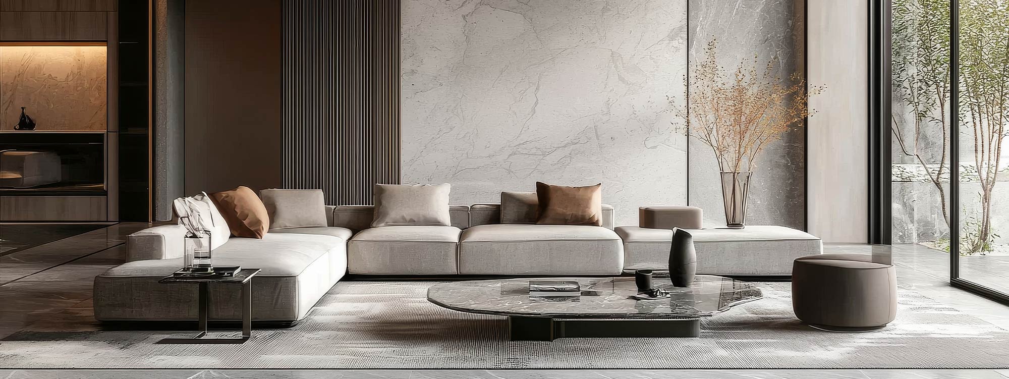 gray carpet in living room