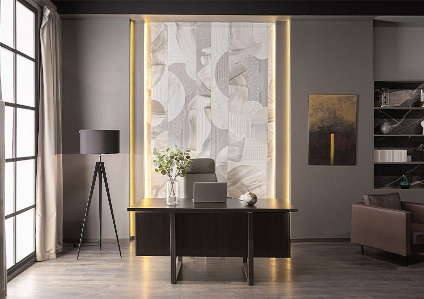 wood flooring in modern home office